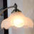 17'' Retro Vintage Metal Bedside Table Lamp with Novelty Floral Frosted Glass Shade — Nightstand Desk Lamp for Bedroom Living Room Office