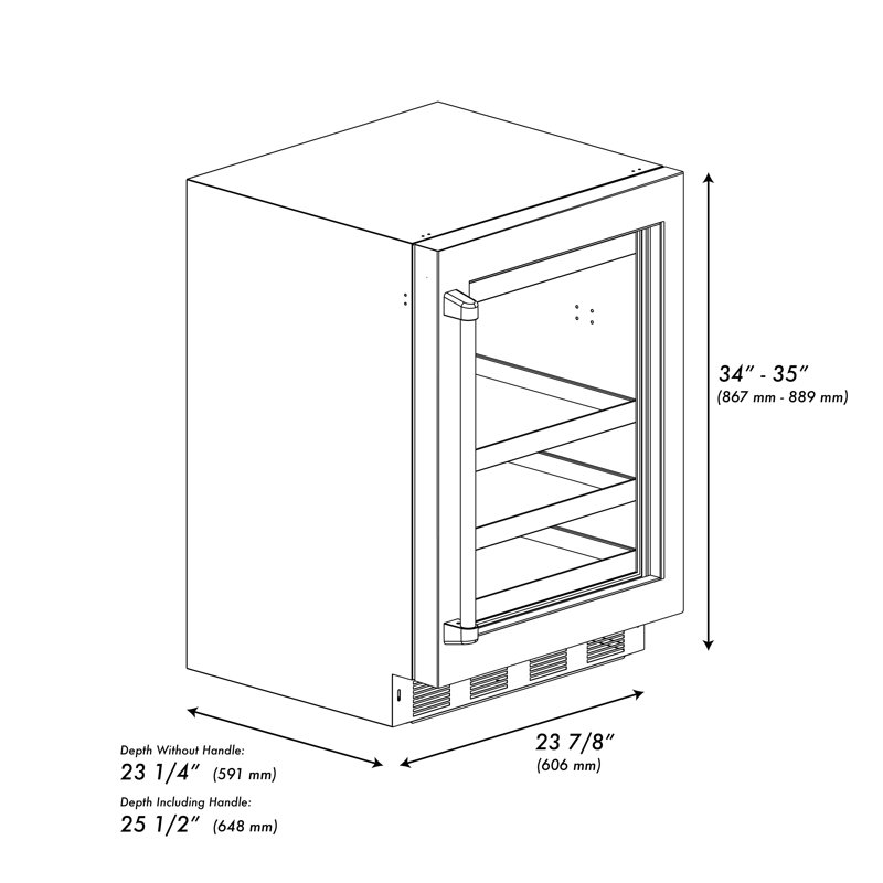ZLINE Autograph 24" Touchstone Wine Cooler w/ White Glass Door & Bronze Handle, White Matte/Champagne Bronze