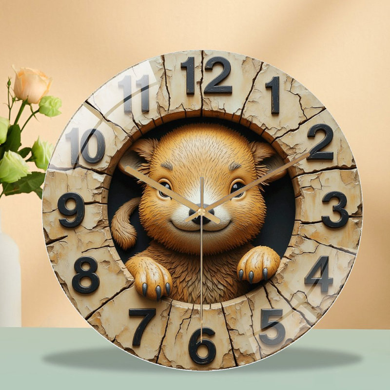 Horloge murale décorative 12 "pour animaux
