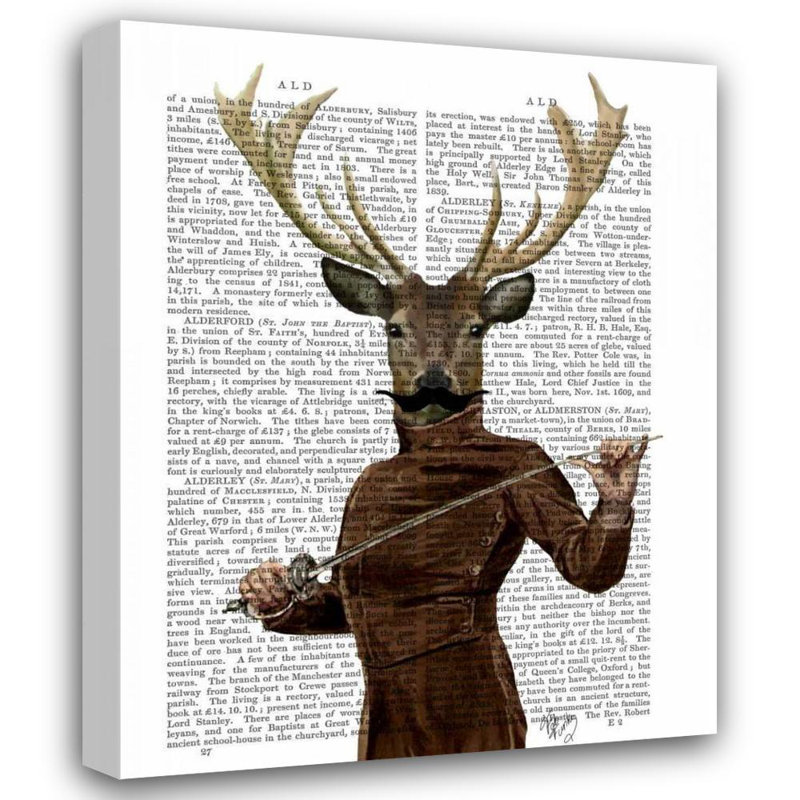 Art sur toile tendue avec toile Trinx Fab Funky, titré: Escrime, H 45 po x l 36 po