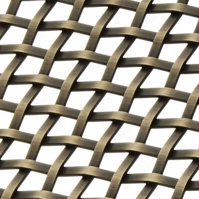 Wire Mesh Burnished Brass 36 X 48" Architectural Woven Furniture And Creative Grille Mesh