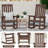  Oversized HIPS Outdoor Rocking Chair Set of 2 – All-Weather High Back Patio Rocker with Moisture-proof and Sun-protective– Perfect for Porch, Lawn & Garden,Brown-659232354-627886753