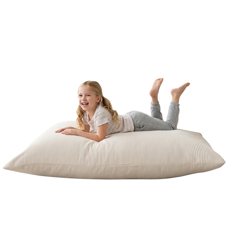 Convertible Bean Bag Chair Sofa Bed Floor Lounger For Kids, Beige