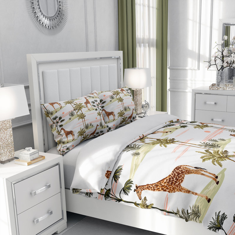 Animal Print Duvet Cover, King Duvet Cover + 2 King Shams