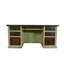 Rustic Two Tone Solid Wood Executive Computer Desk-1626865326