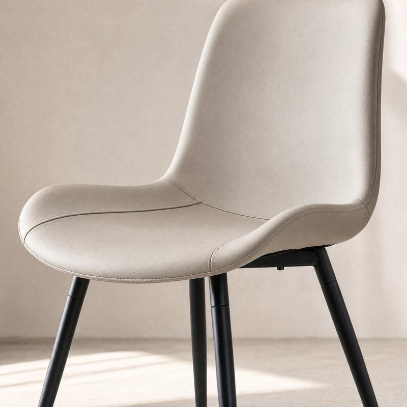 Ensemble de table de salle à manger 5 pièces en noyer avec piédestal caché, Beige clair
