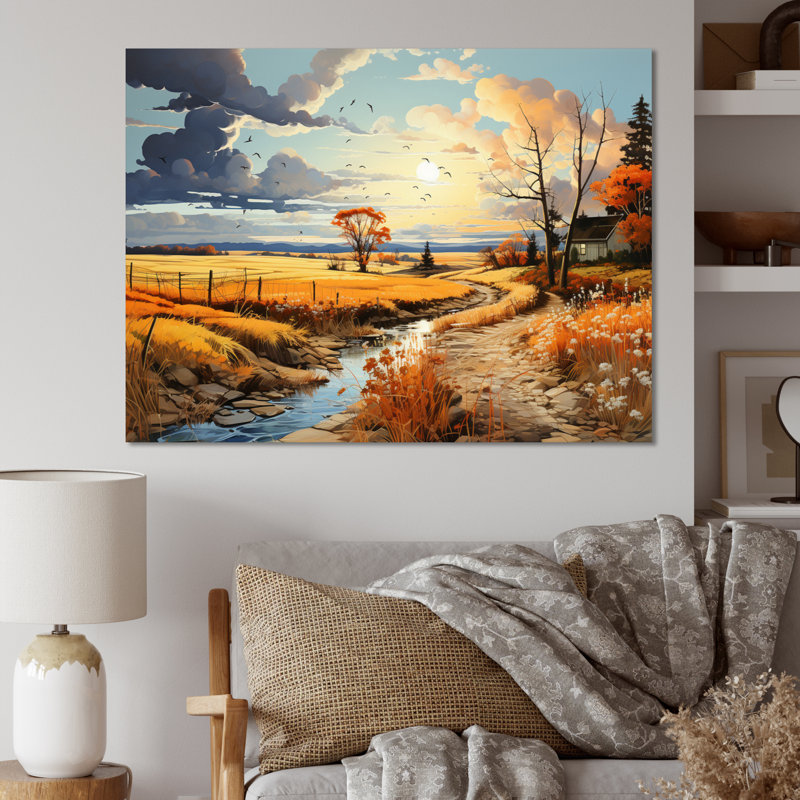 Ciel de tranquillité III sur toile, H 12 po x l 20 po x P 1 po, Toile tendue