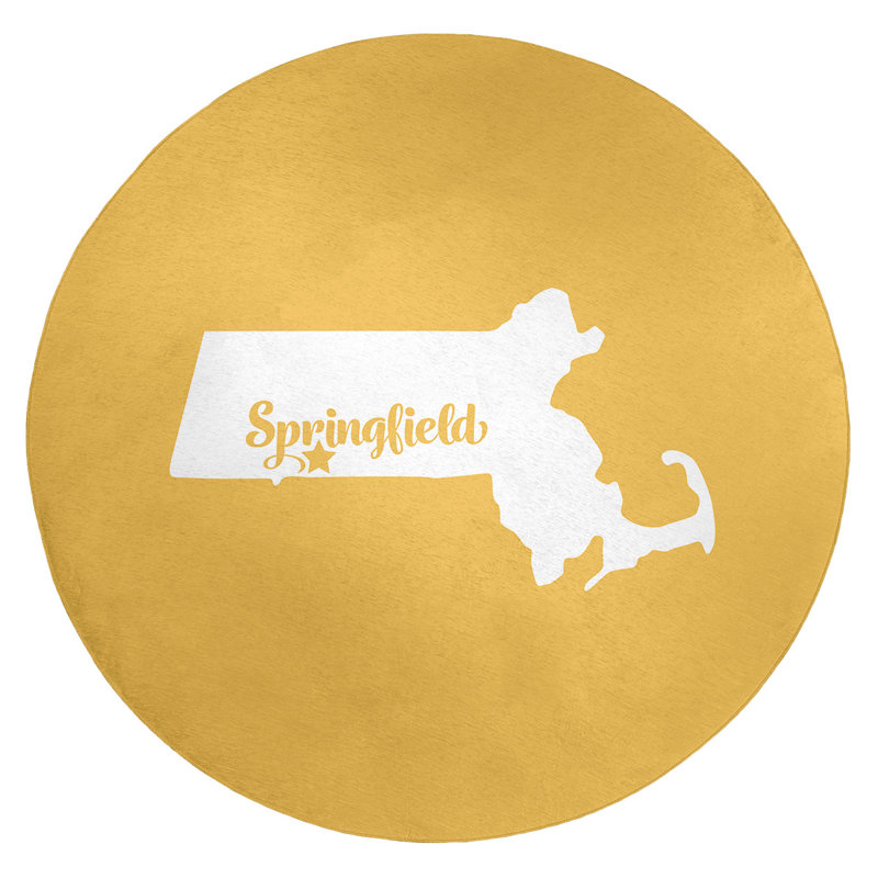Tapis en poly-chenille springfield massachusetts, Rond 5 pi