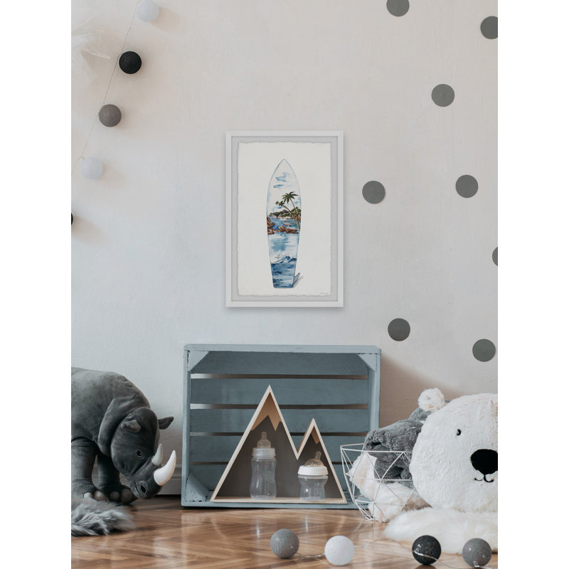 Theresa Surfer Haven, reproduction encadrée, H 12 po x l 8 po x P 1,5 po
