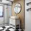 Meuble-lavabo 32 po avec lavabo, meuble-lavabo simple avec portes et tablette ouverte, petit meuble-lavabo en bois massif avec lavabo, pour salle de bain