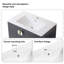 Ensemble de meuble-lavabo mural simple 29,9 po avec plateau en céramique et tablette de rangement ouverte à droite-94573971