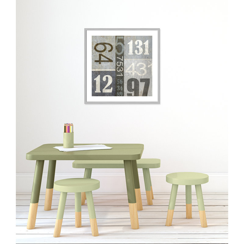 Art numérique encadré, H 26,5 po x l 26,5 po x P 1,18 po, Encadré de boîte argent