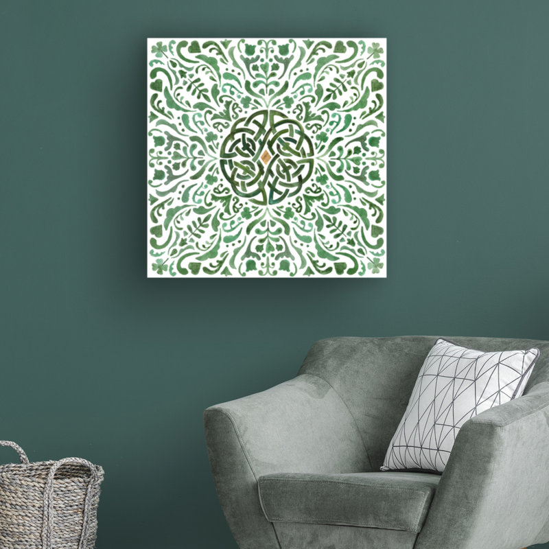 «Celtic Knot II» par Victoria Borges - peinture sur toile tendue, H 24 po x l 24 po x P 2 po