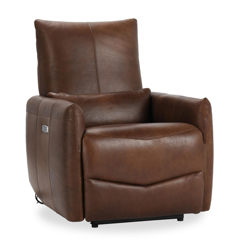 Thaya Leather Power Recliner Chair, Antique Brown Genuine Leather