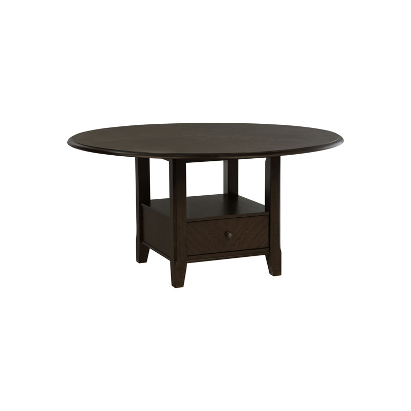 60.4" W Transitional Dining Table, Brown