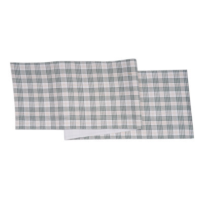 Sage & Gold Plaid Runner