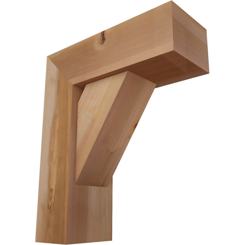 Support de bloc traditionnel avec entretoise décalée, 24 x 20, Cèdre rouge occidental de l 7 1/2 po (lisse)