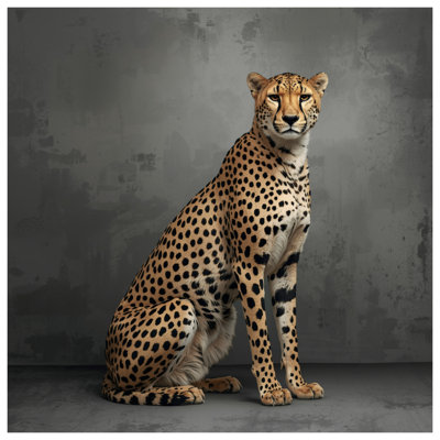 Cheetah Sitting Portrait Wall Tapestry - Cheetah Wall Decor