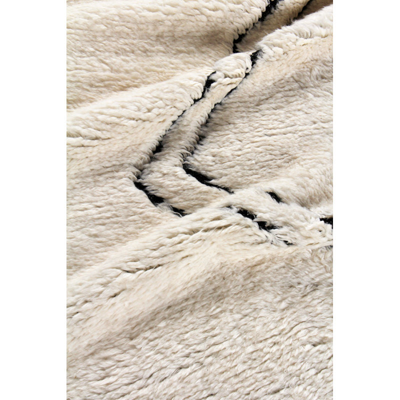 Moroccan Wool Geometric Area Rug, Rectangle 8' x 10'