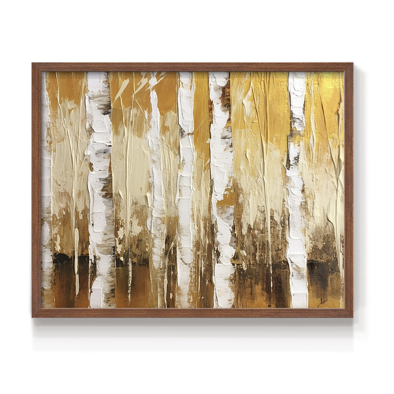 Série abstraite - Cxxvi - reproduction encadrée, H 11 po x l 14 po, Noyer
