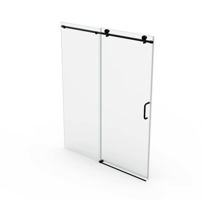 Porte de douche coulissante simple, porte coulissante sans cadre pour salle de bain