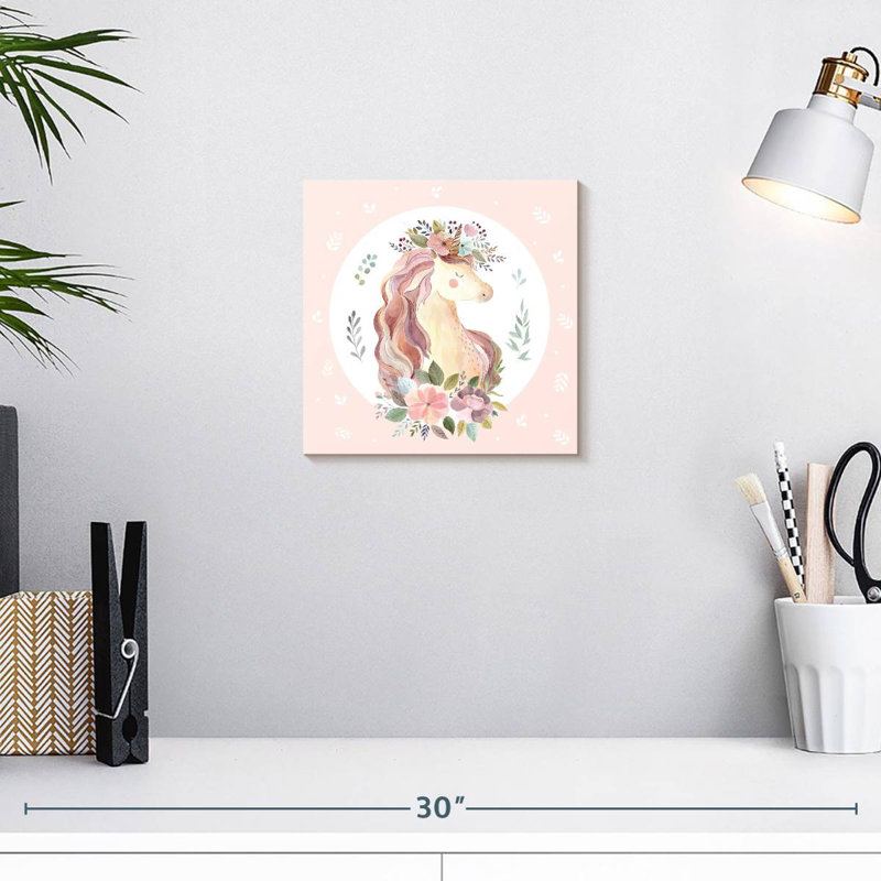 Ashelle charmante licorne fleurie, H 10 po x l 10 po