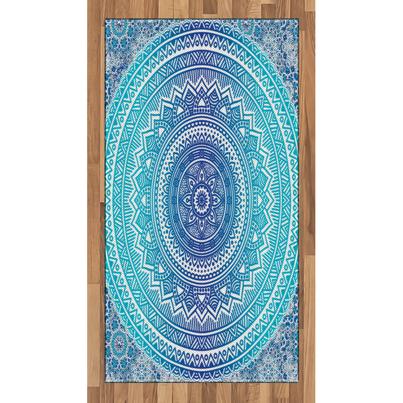 Ethnic High Density Long Fiber Poly Threads Decorative Area Rug Carpet, Rectangle 2'7" x 5'