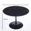 Table tulipe de 42,1 po, table de salle à manger de style Mid-Century pour 4 à 6 personnes - plateau de table rond en panneau de fibres à densité moyenne (le plateau de table est composé de deux panneaux), table de salle à manger à piédestal, table de bout et table basse de loisir-942980639