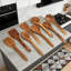 Acacia Wood Cooking Utensils Set Of 8 - 12 Inch Non-Stick Friendly Wooden Spoons & Spatulas | BPA & Toxin Free Natural Finish | Durable Heat Resistant Kitchen Tools