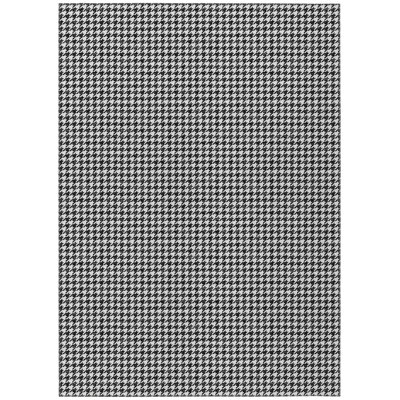 Loreen Washable Houndstooth Indoor / Outdoor Rug