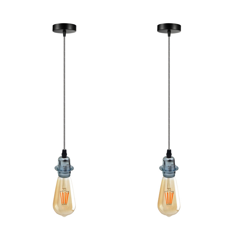 Bardolph 2 - Light Single Pendant, Blue, Chrome