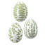 3 Piece Glodine Leaf Relief Egg Assorted Set