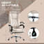 Chaise de bureau en microfibre Nishar Plush | Dossier haut avec massage à 6 points, fonction de chauffage, repose-pieds rétractable et hauteur réglable-1989636382
