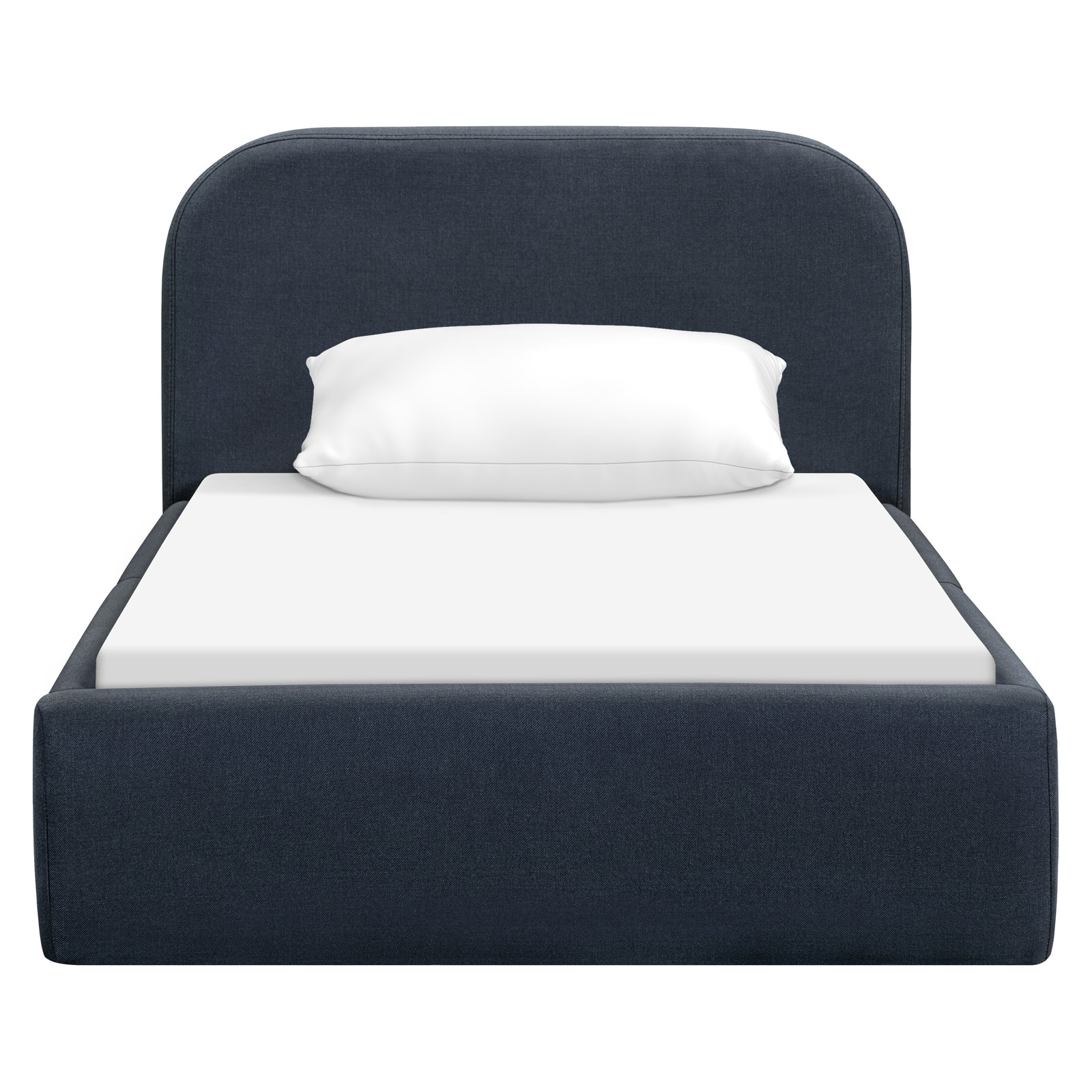 Nara Bed, Performance Navy Eco-Twill, Twin