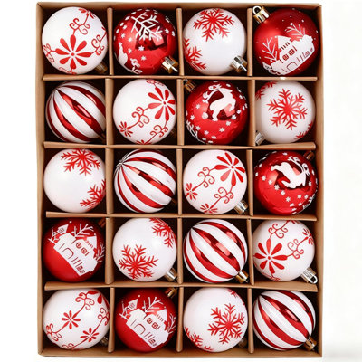 20-Piece Shatterproof Christmas Ball Ornaments Set, 2.36" Multi-Color Plastic Hanging Baubles for Christmas Tree, Wreath, Garland, Holiday Party & Home Décor