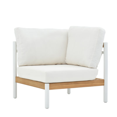 Toile d'angle en teck Parinita