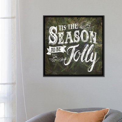 « tis the saison », art textuel sur toile tendue