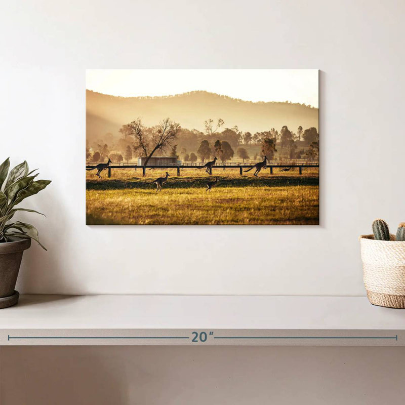 Brampt Leaping Hunter Valley Kangaroos, 8" H x 12" W