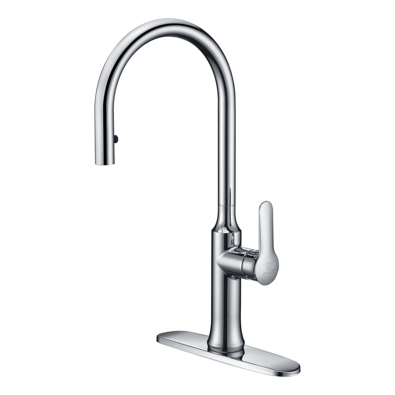 ANZZI Cresent Series Pull Down Kitchen Faucet, Polished Chrome