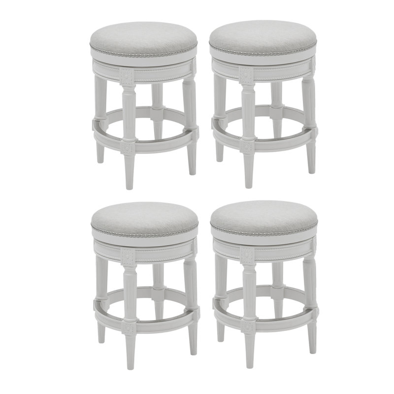 Tabouret de bar et de comptoir Mehar, Tabouret de comptoir (siège d'une hauteur de 26 p, 4, Albâtre