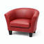 Faux Leather Accent Chair Modern Space-Saving Design-132917010