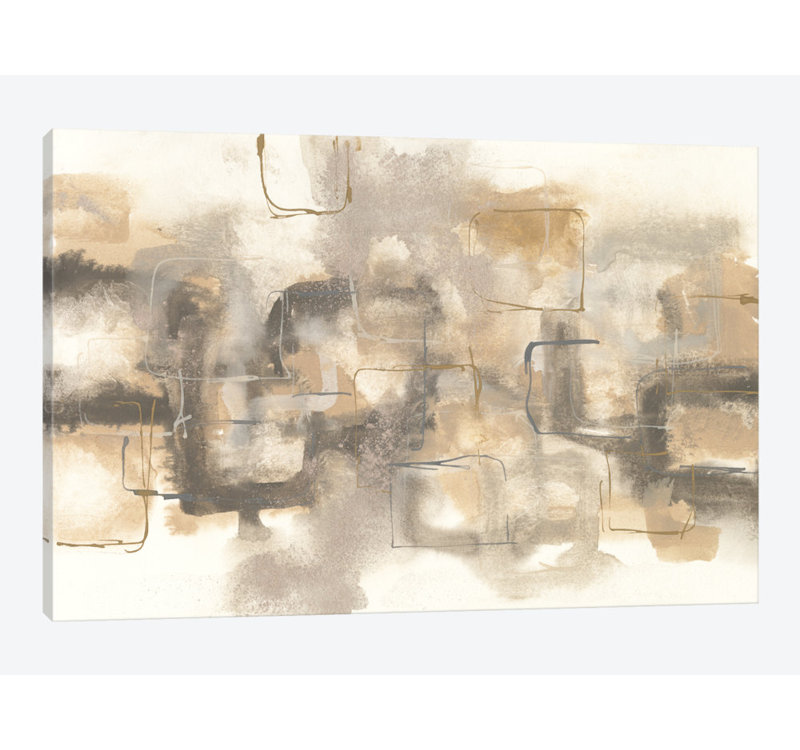 «Platinum Neutrals I» par Chris Paschke, reproduction d'art sur toile, H 12 po x l 18 po x P 1,5 po, Toile tendue
