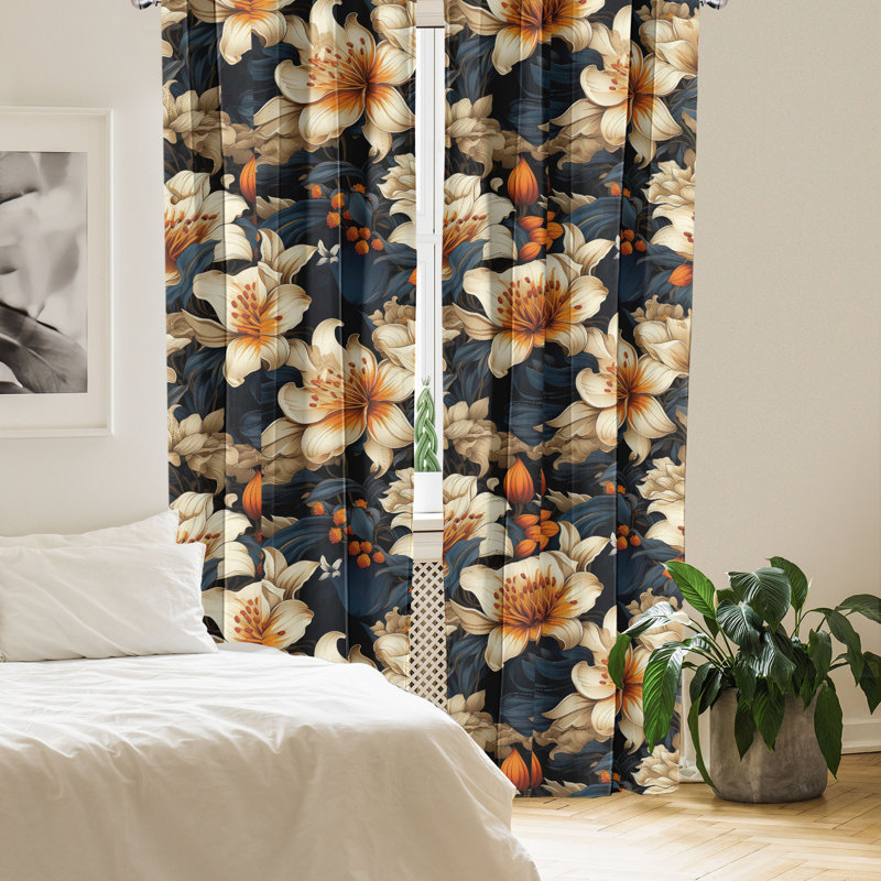 Semi Sheer Curtain Pair, 28" W x 63" H