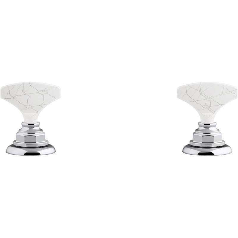 Artifacts Widespread Bathroom Sink Faucet Handles, Polished Chrome