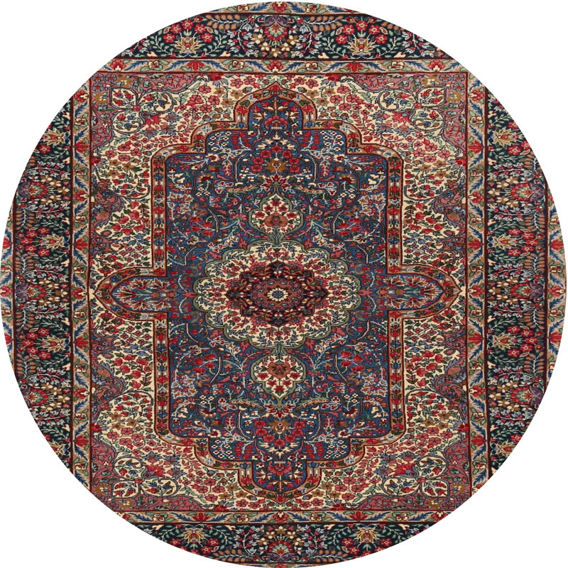 Pagar Oriental Indoor Rug, Round 7'
