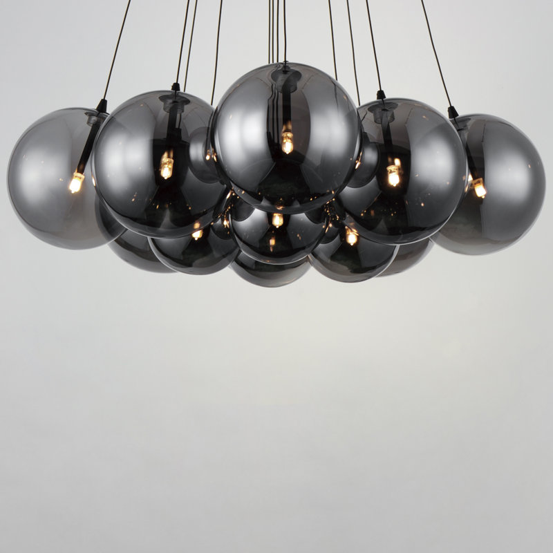 Celica 12 - Light Cluster Pendant, Black