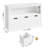 Bayze Bookcase with Removable Drawers, White-1057953800