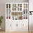 78.7'' H Bookcase with Glass Doors & 2 Drawers - Freestanding Storage Cabinet