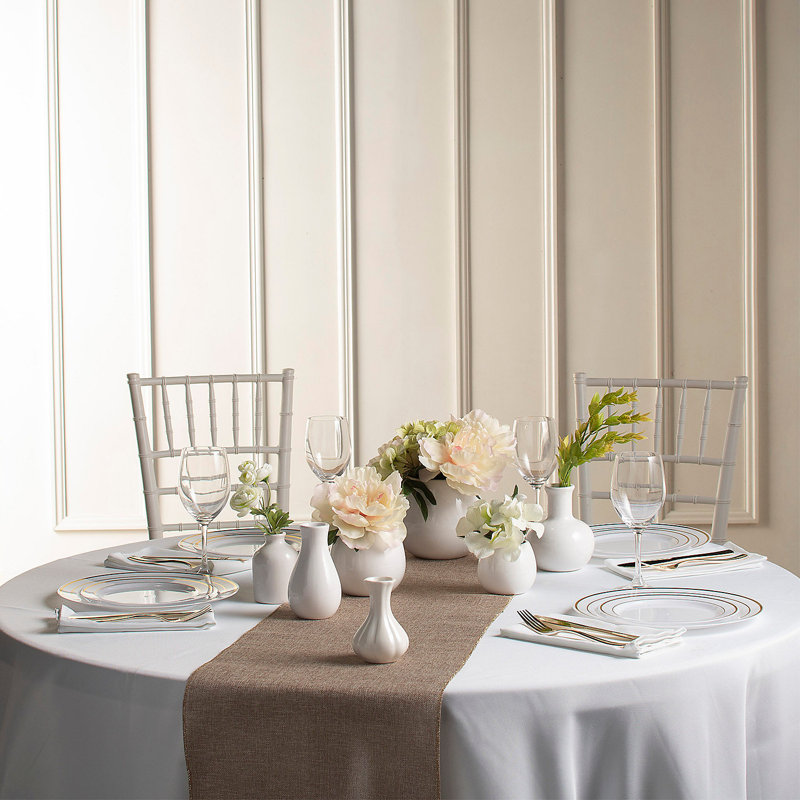 Ensemble de vases à fleurs en céramique blanche - Vases - Aucun - 3 pièces