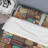 Multicolor Flower Patchwork Polyester Patchwork Duvet Cover Set-214935427